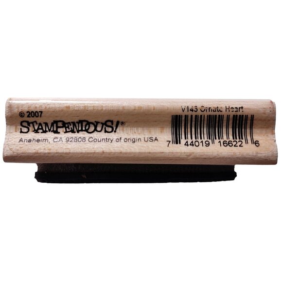 Ornate Heart Rubber Stamp By Stampendous - Picture 4 of 5